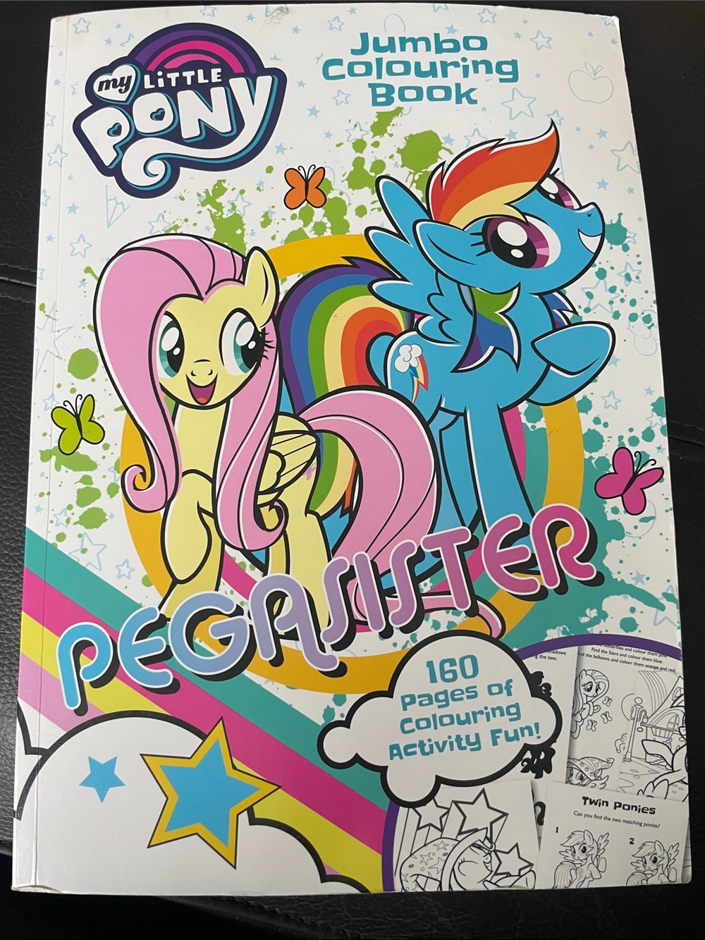 My Little Pony Colouring Book - Pink, Yellow, Blue, Rainbow.
